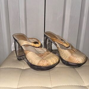 Vintage leather heels